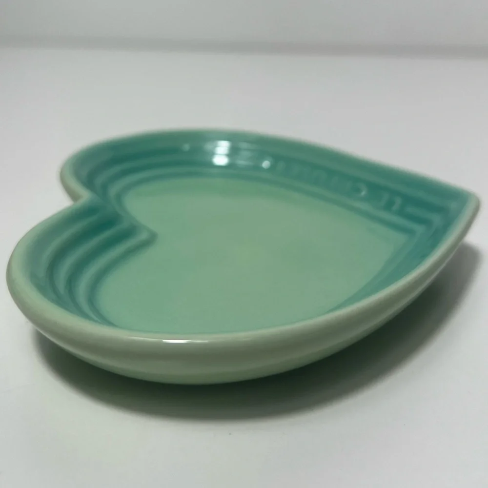 Le Creuset Stoneware Heart Shaped Trinket Dish Plate Tray Bowl